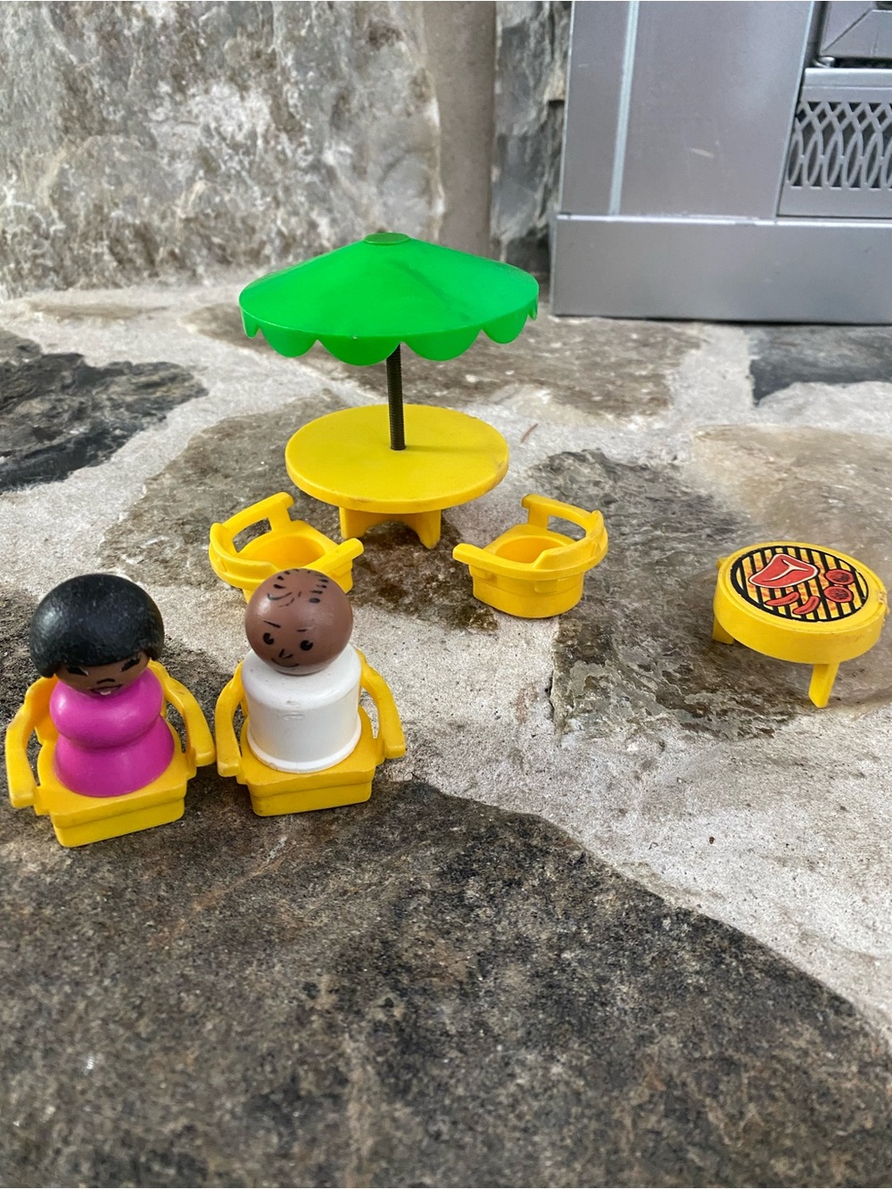 Vintage Fisher Price Little People BBQ Picnic Set